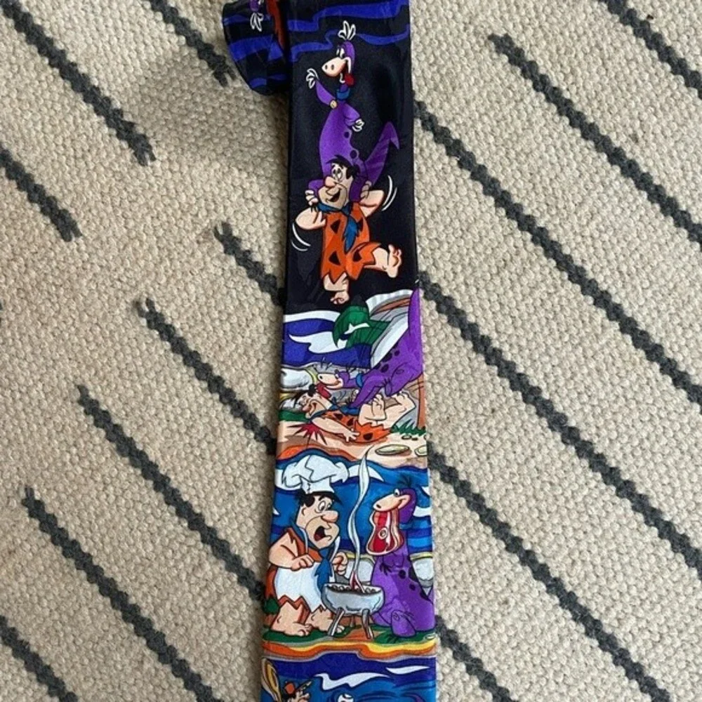 Flintstones mens tie vintage Hanna barbera necktie